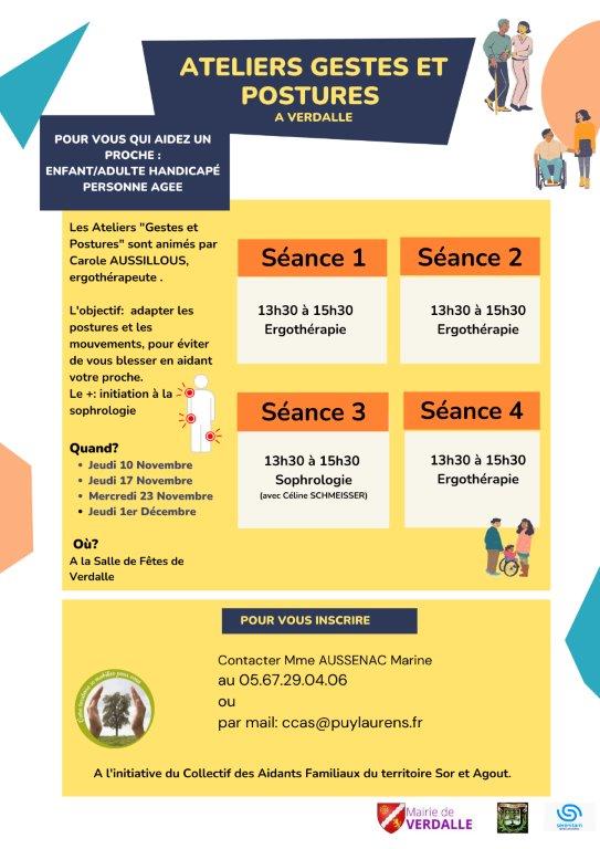 affiche atelier gestes et posture