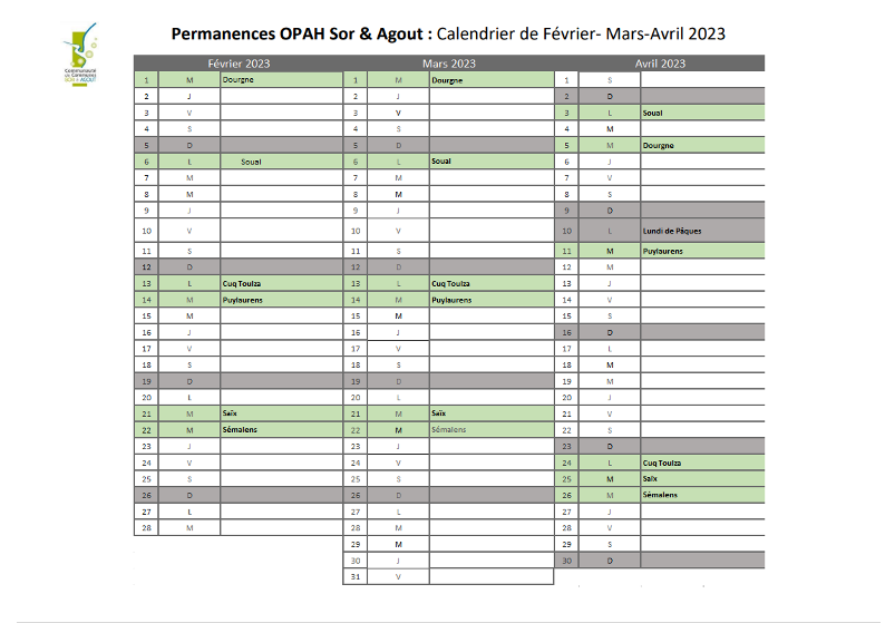 affiche permanences OPAH