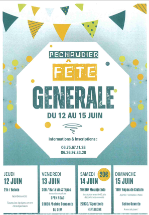 affiche fête Péchaudier