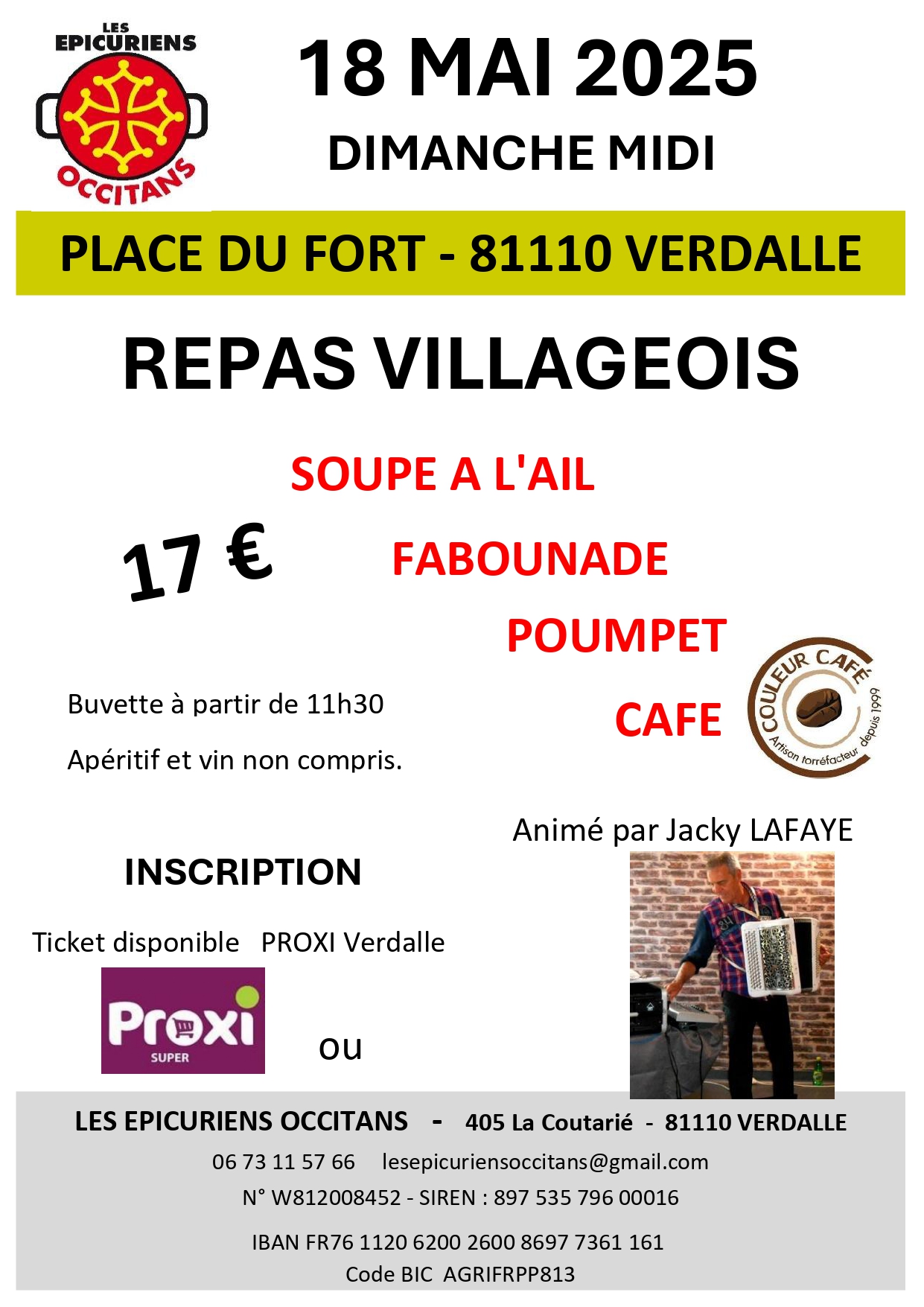 affiche repas villageois