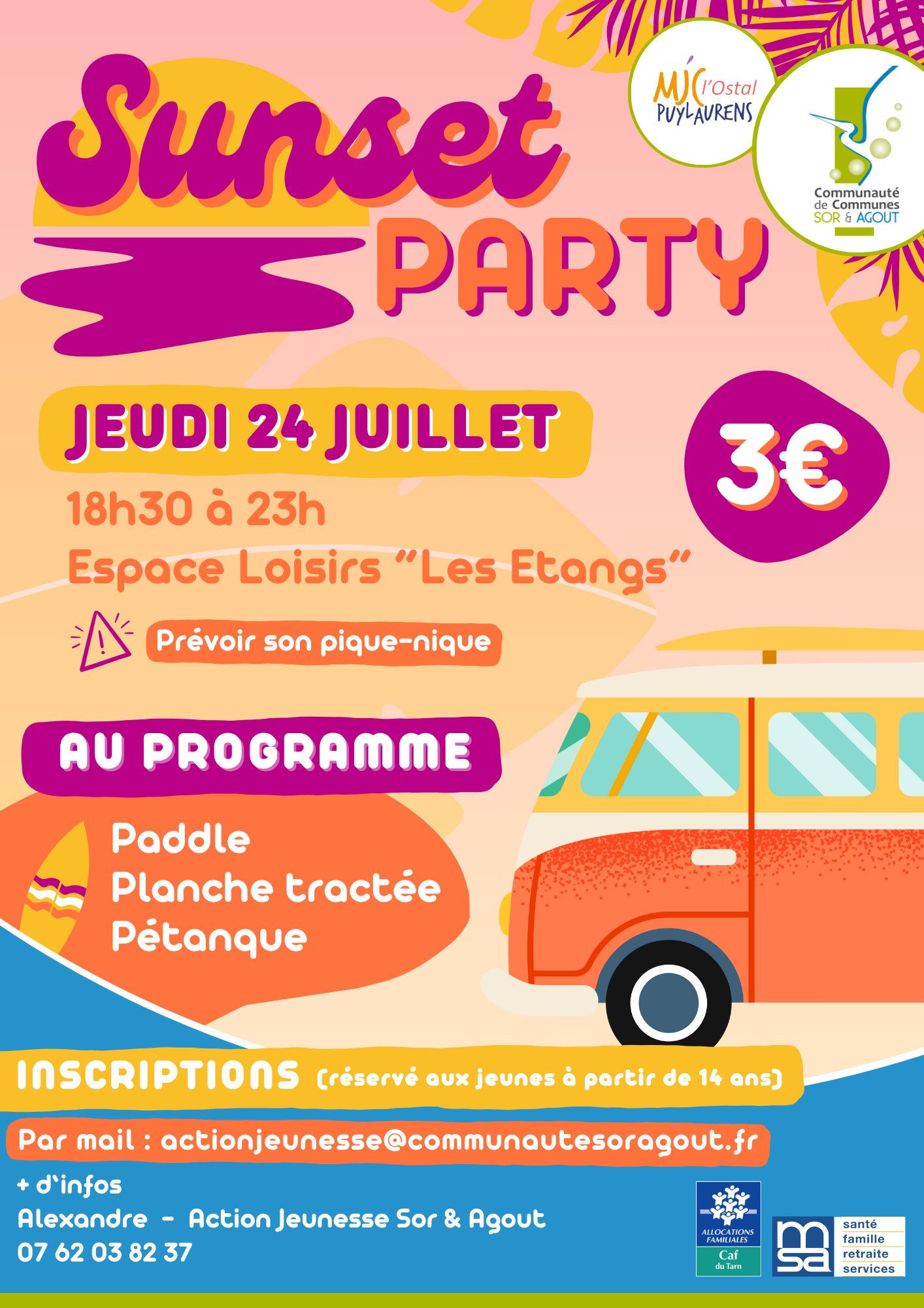 affiche sunset party