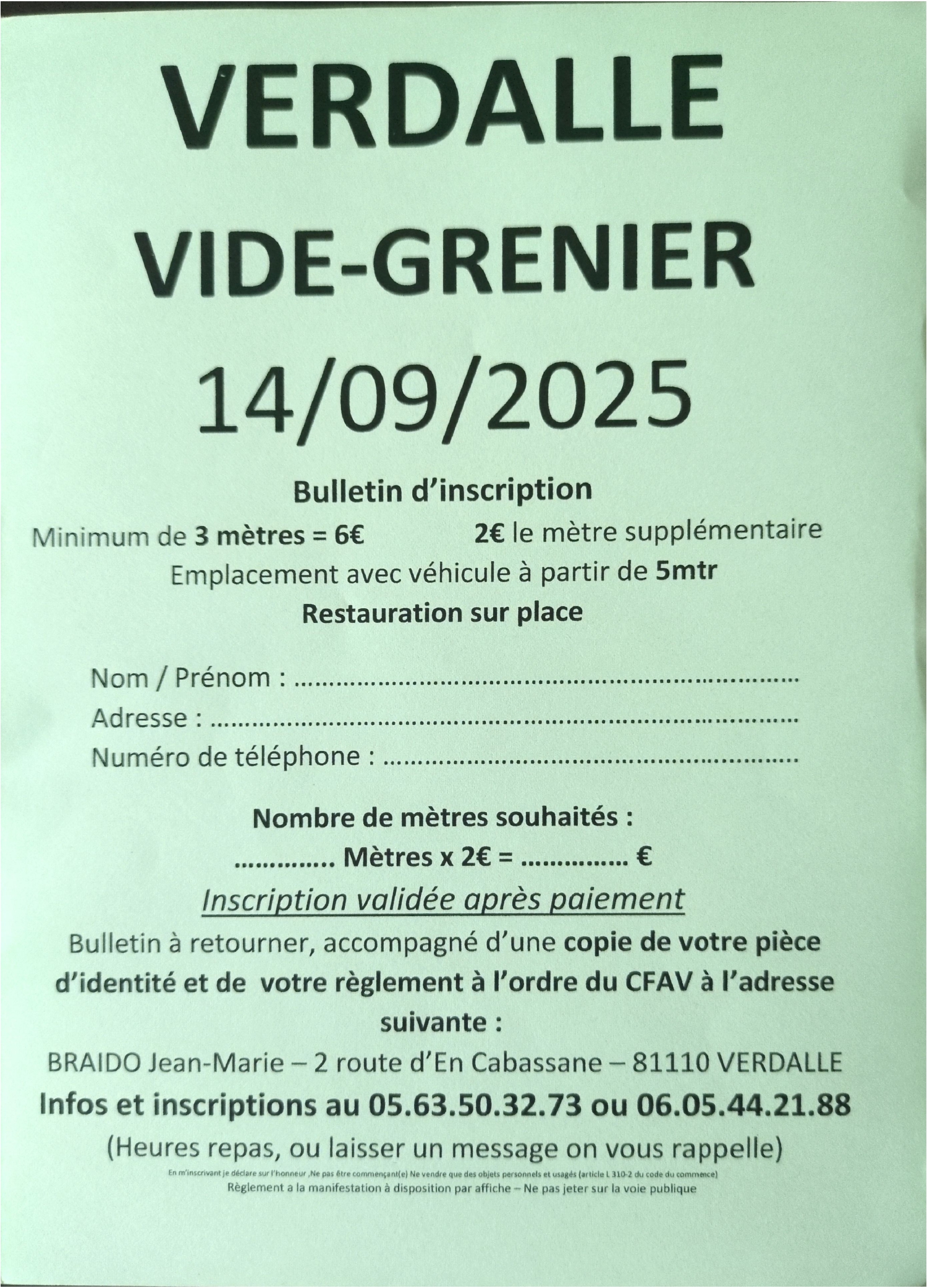 affiche vide grenier
