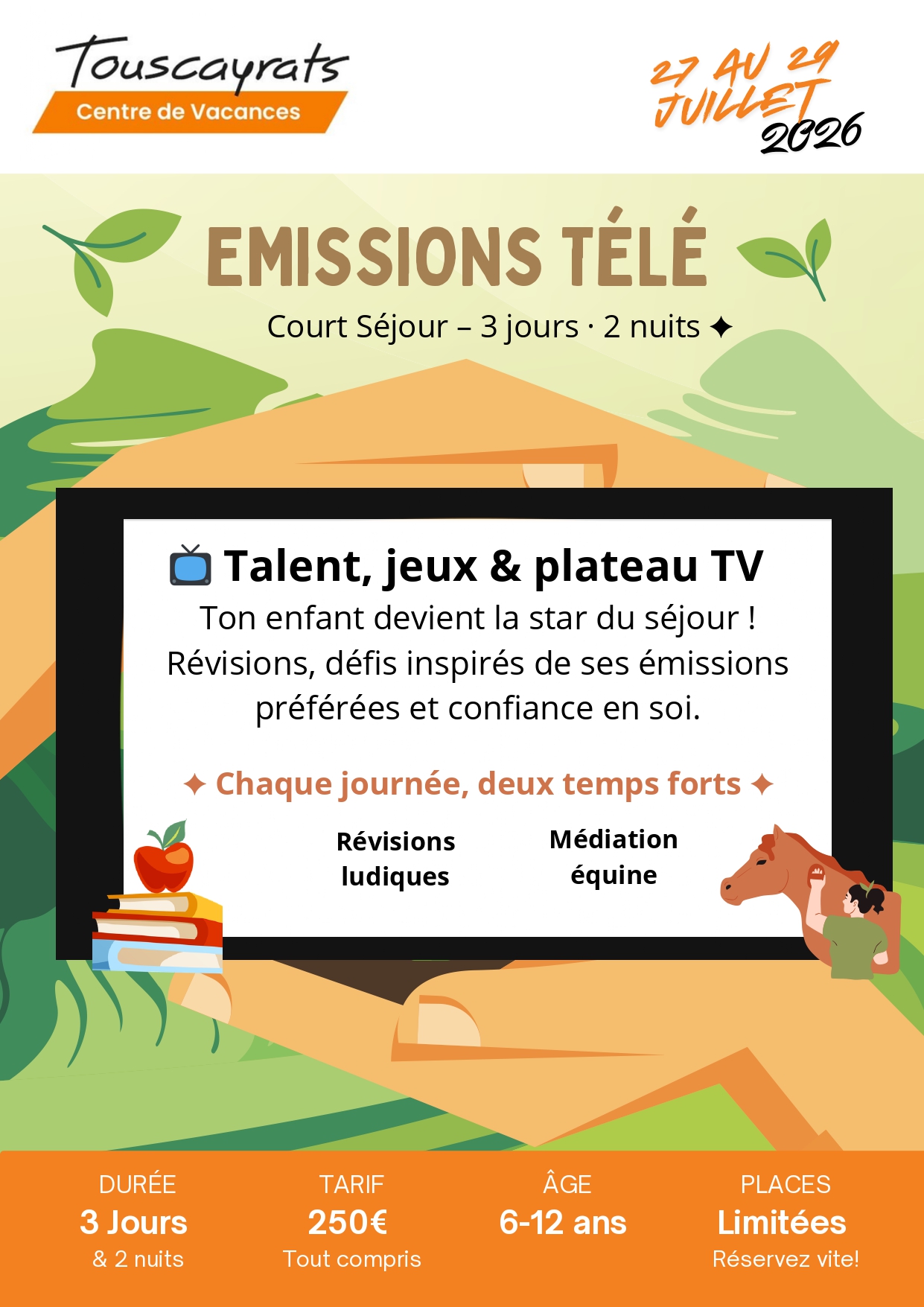 Affiche du séjour sur les thème des émissions télé