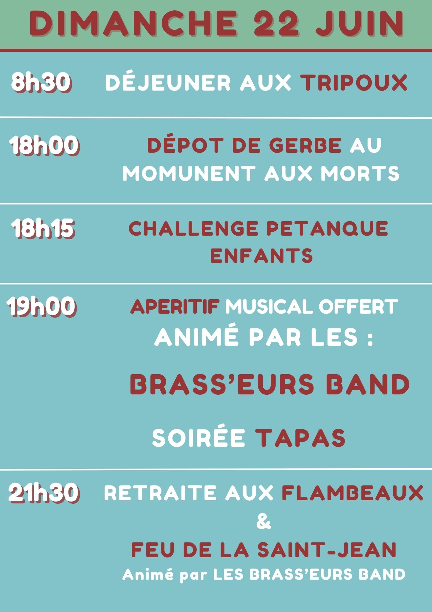 programme de la fête 2