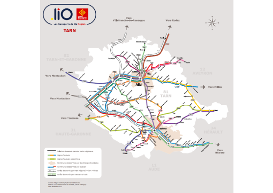 carte des bus du Tarn