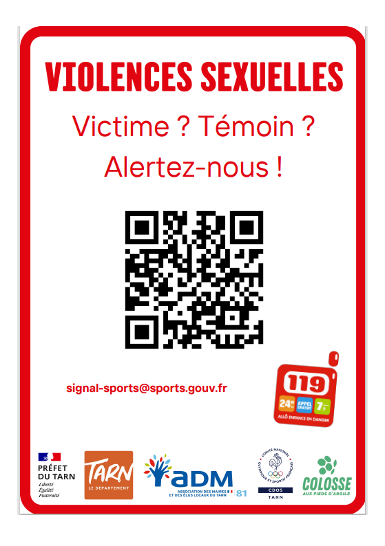 affiche violences sexuelles dans le sport