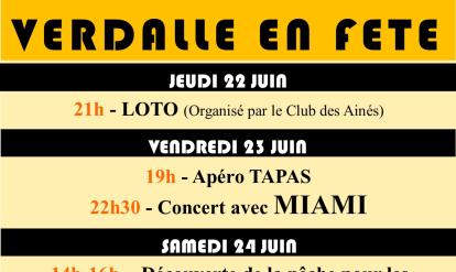 affiche fête de Verdalle