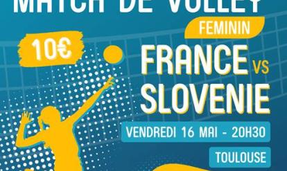 Affiche match de volley féminin France Slovénie