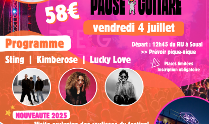 affiche pause guitare pour les jeunes
