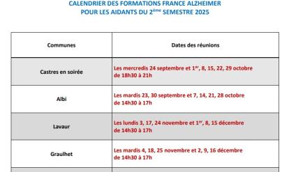 calendrier formations France Alzheimer