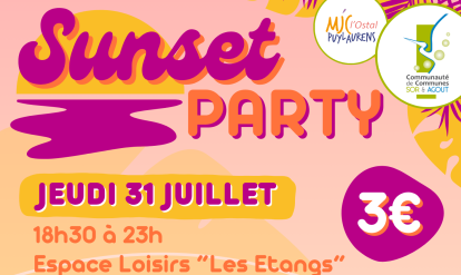 affiche sunset party
