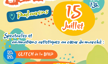 affiche du programme arts en fête le 15 juillet à Puylaurens