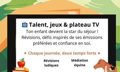 Affiche du séjour sur les thème des émissions télé
