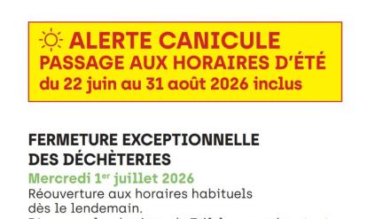 image montrant des agents de la déchèterie et le passage en heures d'été