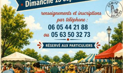 affiche vide grenier Verdalle 13 septembre